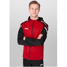 JAKO Kapuzenjacke Performance (Polyester-Fleece) rot/schwarz Herren